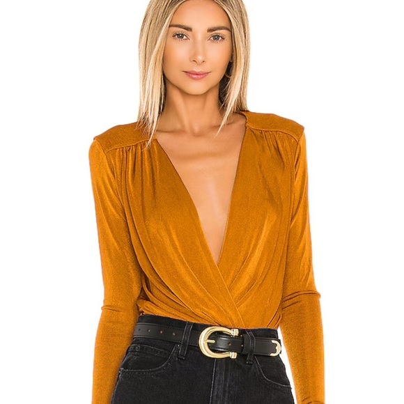 Free people X REVOLVE Turnt Bodysuit in Honey Ginger S - Picture 3 of 7